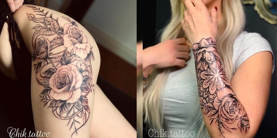 Fake Flower Tattoos for Women - wide 5