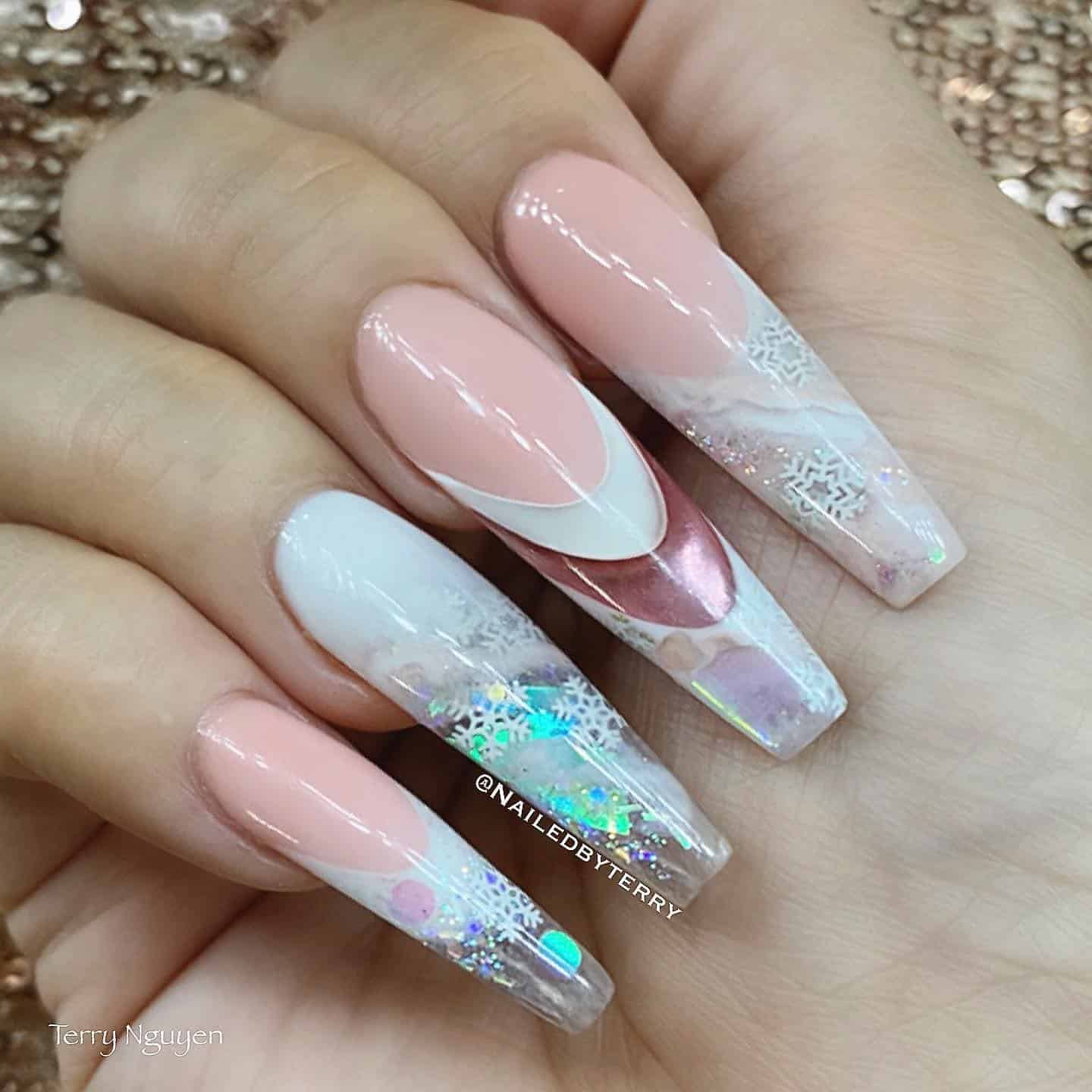 40+ Winter Coffin Nail Designs You Must Try