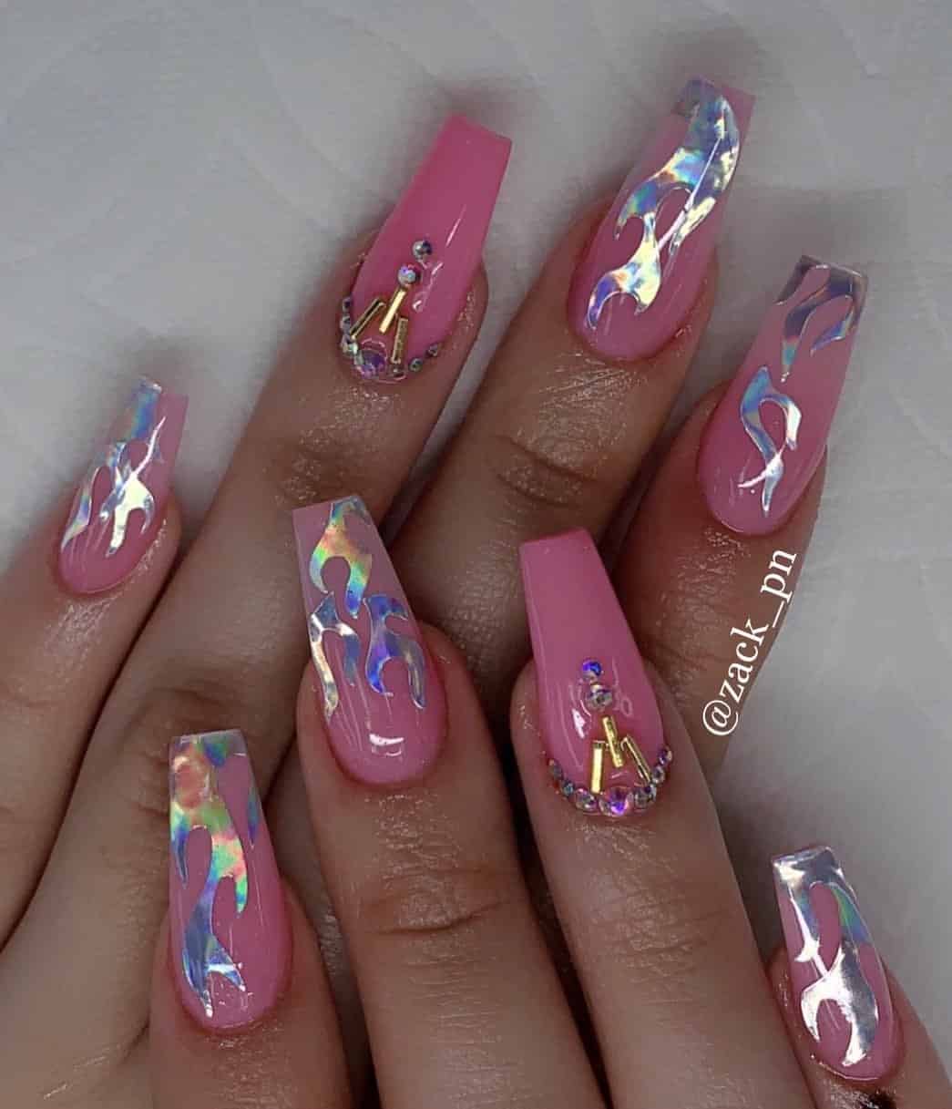 80+ Charming Long Coffin Nail Designs in 2020