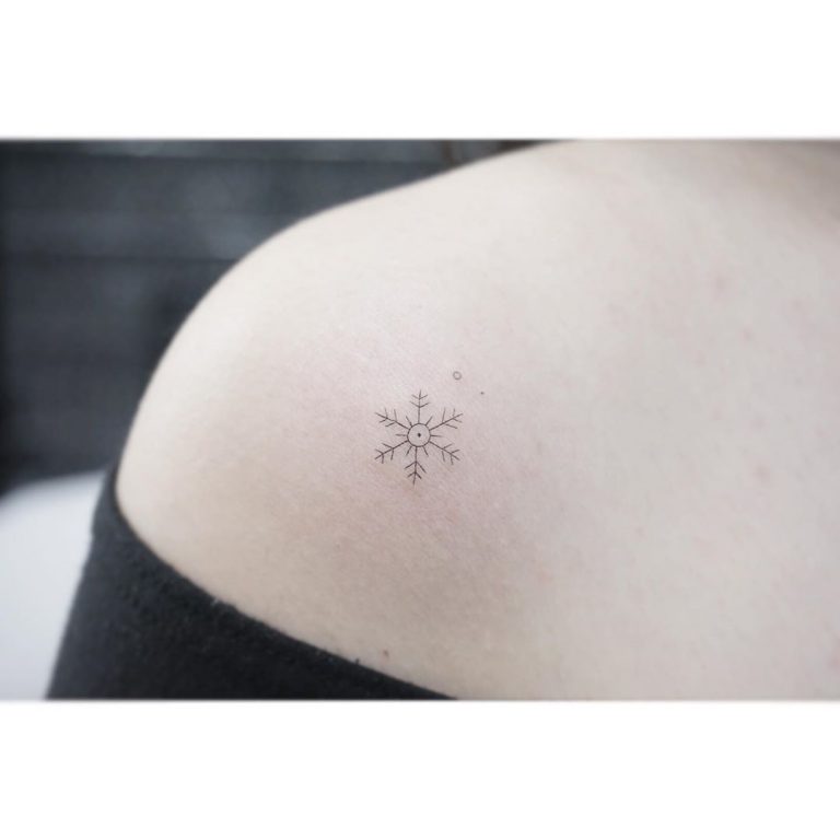 Simple and Meaningful Snowflake Tattoos