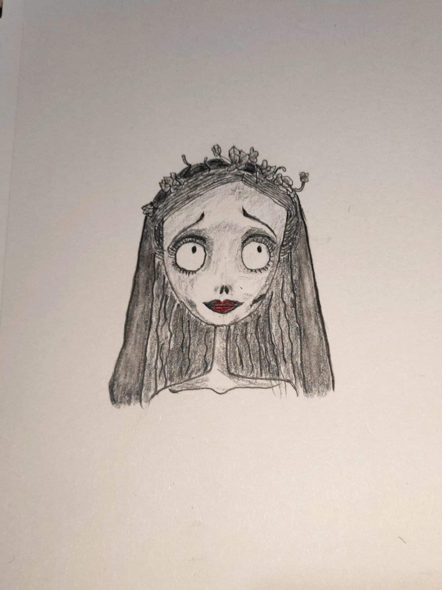 How to Draw Corpse Bride (Emily)Easy Step by Step