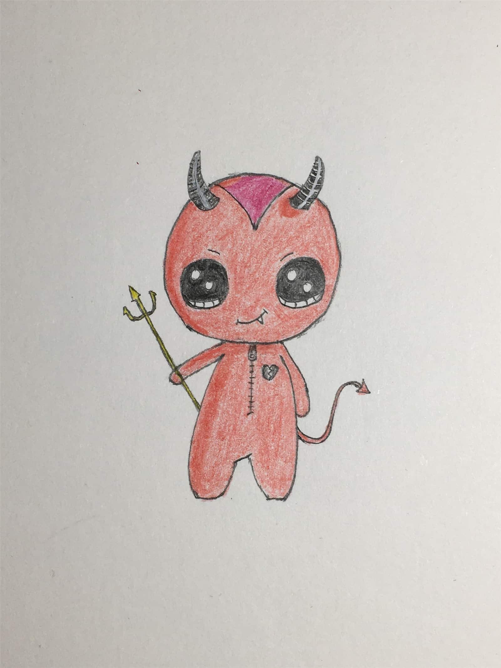 How to Draw a Devil Cute and Step by Step