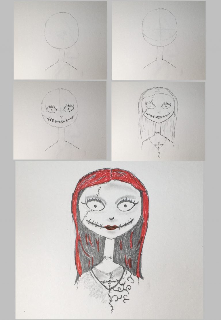 How to Draw Jack Skellington and Sally