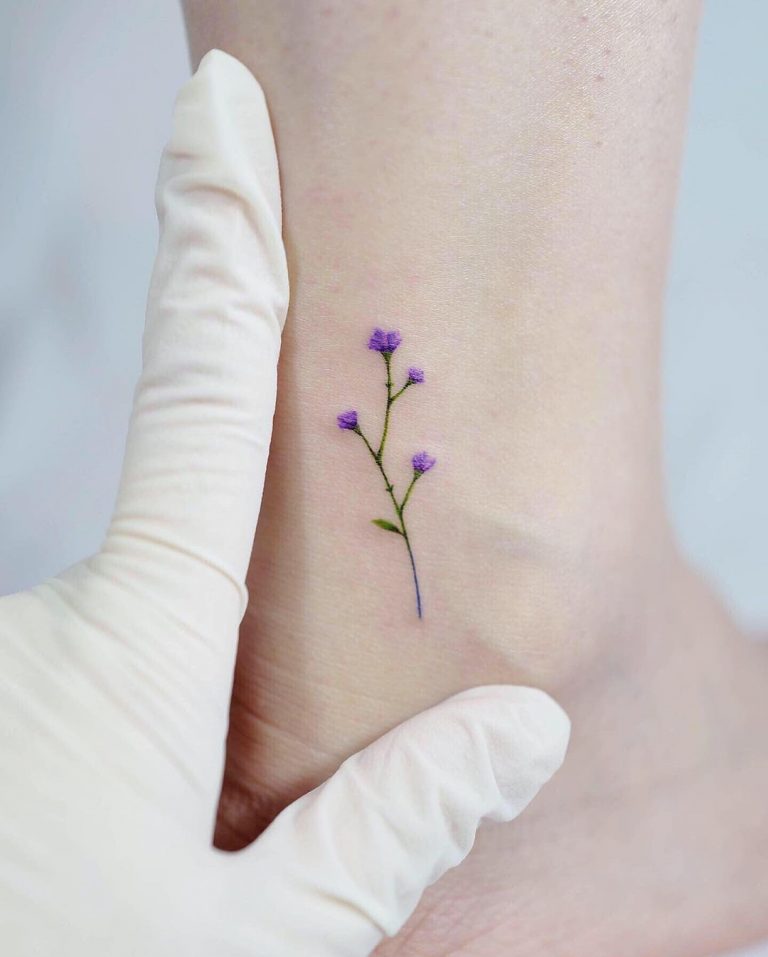 Simple and Pretty Baby's Breath Tattoo