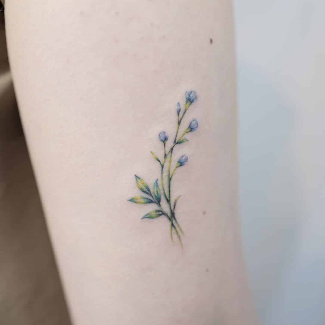 Simple and Pretty Baby's Breath Tattoo
