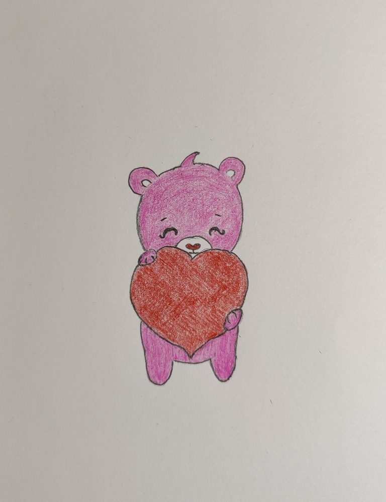 How to Draw a Valentine's Day Bear Step by Step