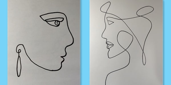 One line drawing face-2021021833