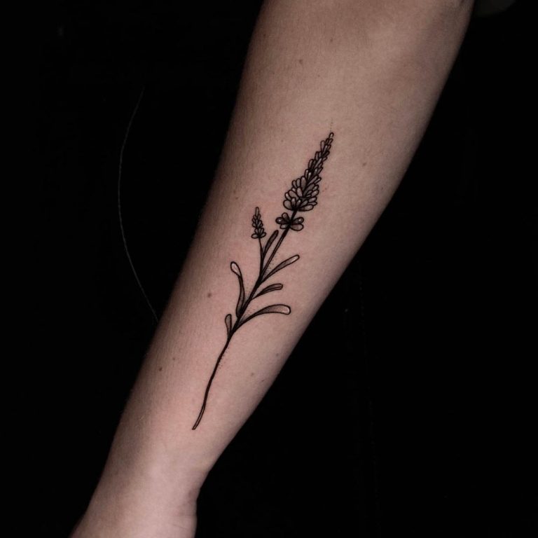 10 Beautiful Lavender Tattoos to Inspire You