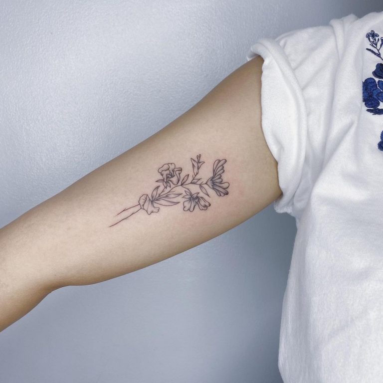 June Birth Flower Tattoos Honeysuckle and Rose Tattoo