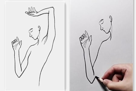 How to draw a woman's graceful arm with line art-20220109