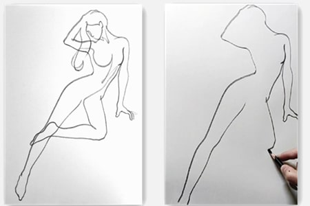 How to draw beautiful women with line art-20220110