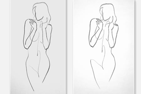 How to draw elegant girls with line art-20220119