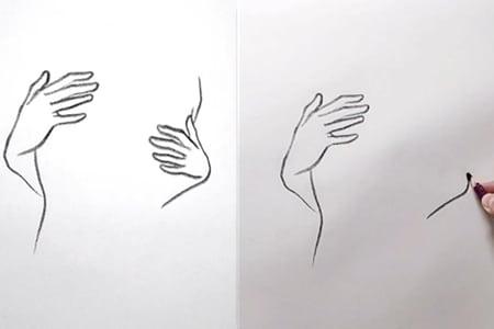 How to draw embracing with line art -20220120