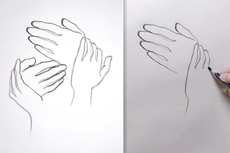 How to draw gripped hands with line art-20220115