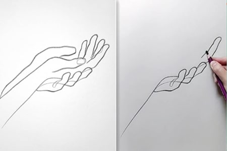 How to draw hands with line art-20220109
