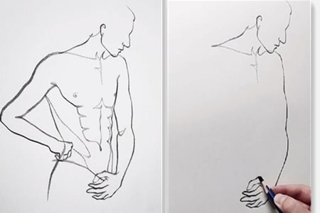 How to draw men with line art-20220125