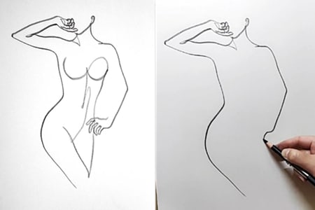 How to draw sexy women with line art-20220109