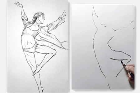 How to sketch a dancing girl-20220118