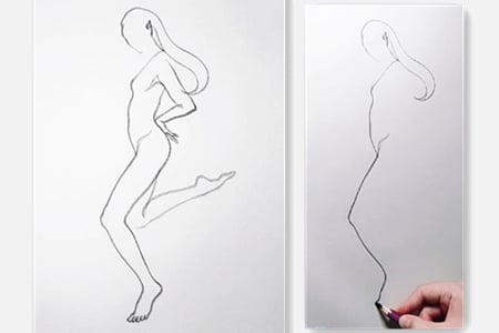 How to draw beautiful dance movements using line art-20220207