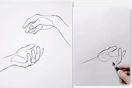 How to draw hands with line art-20220203