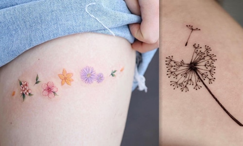 Tiny flower tattoo-20220214