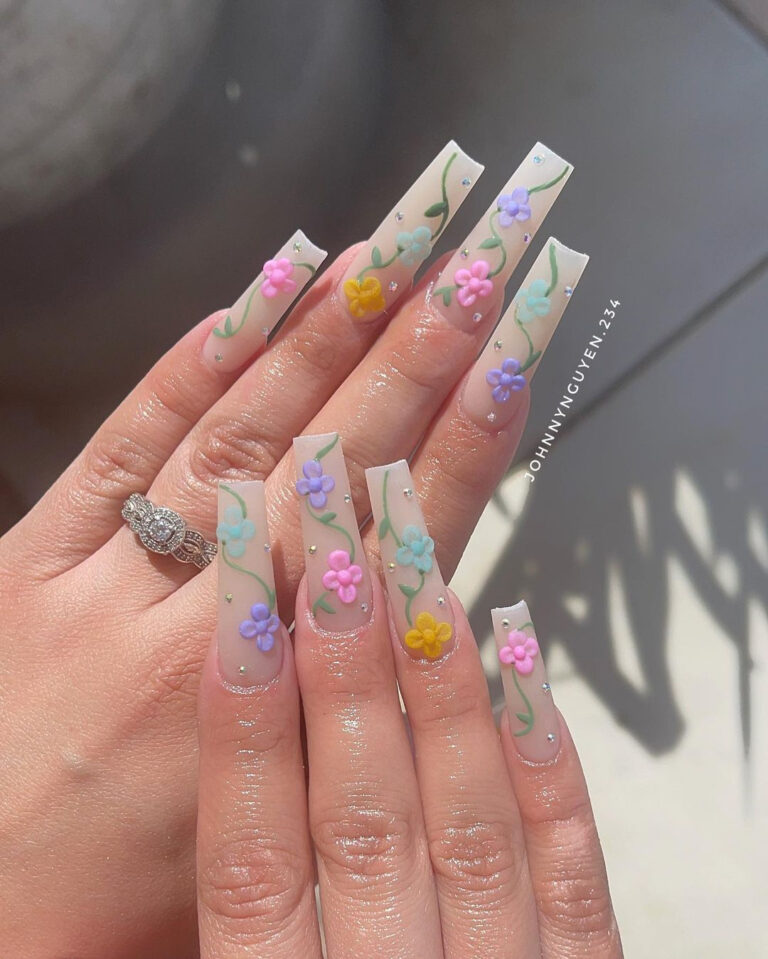 30+ Best Spring Coffin Nails to Inspire You