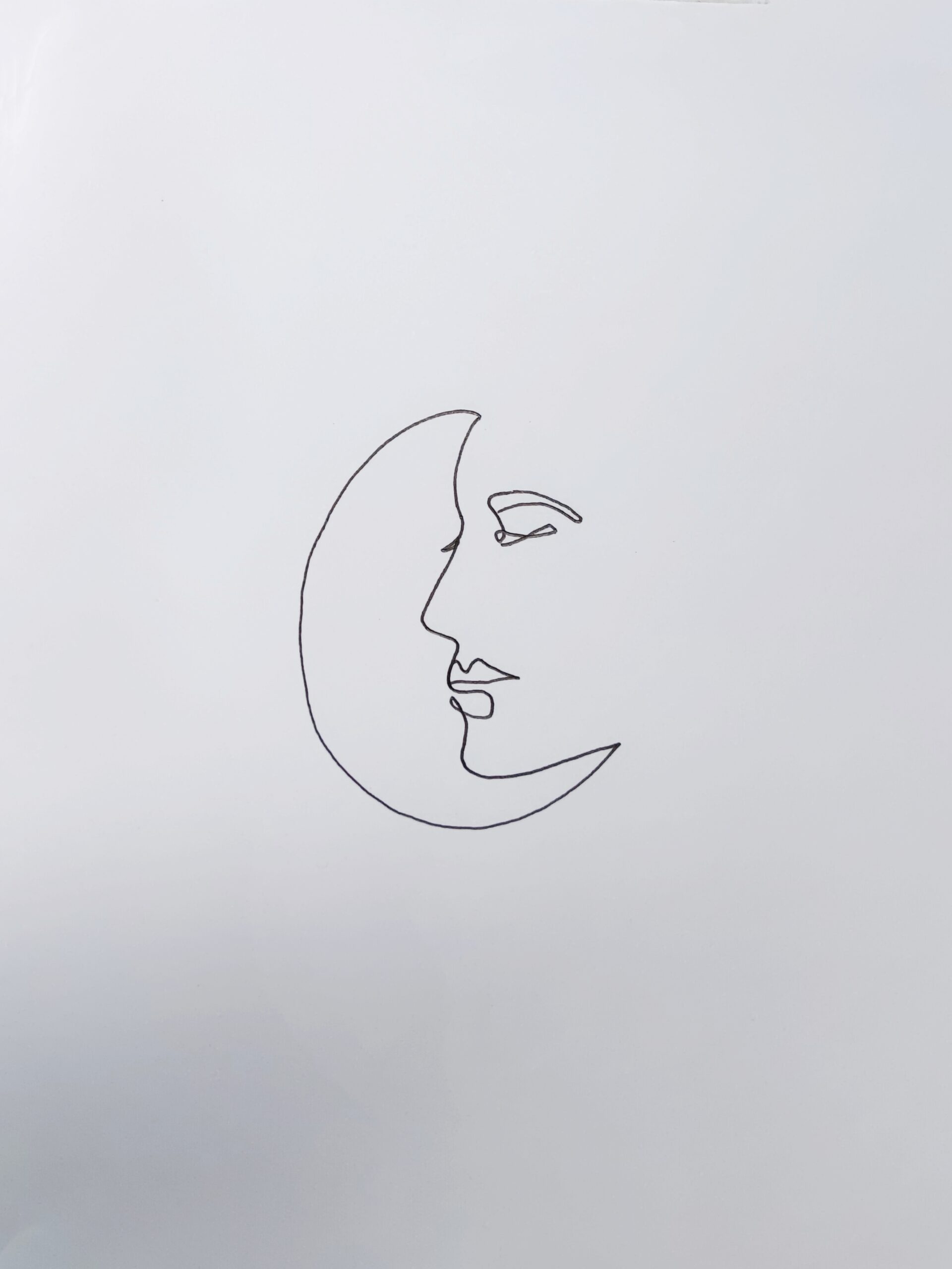 draw female side face with line art-2022090601
