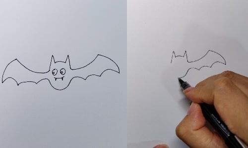 draw a simple and cute bat-20220813