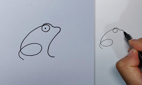 draw a small frog with one line-20220803