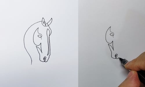 draw a horse with one line-20220903